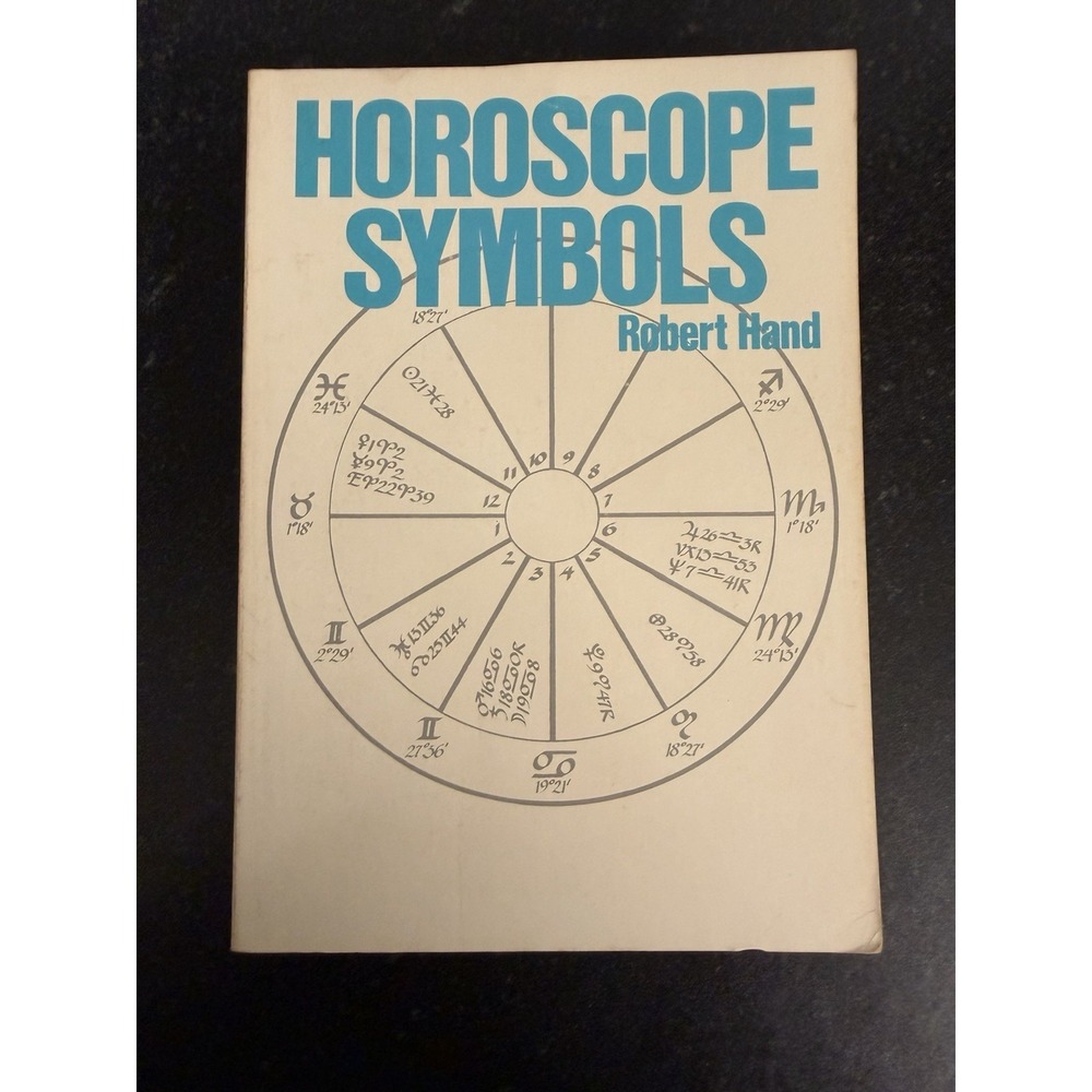 Robert Hand Horoscope Symbols 1981 Astrology Paperback Para Research Book